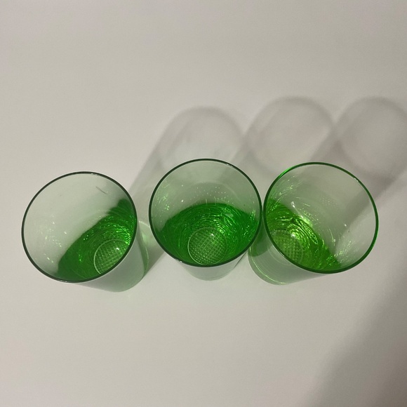 Set of 3 Lime Green Glasses - Picture 5 of 5